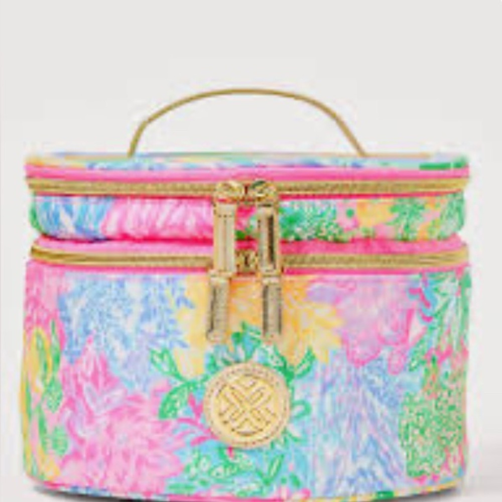LILLY PULITZER GWP ROUND COSMETIC BAG